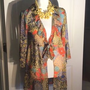 Cabi sheer top with bell sleeve